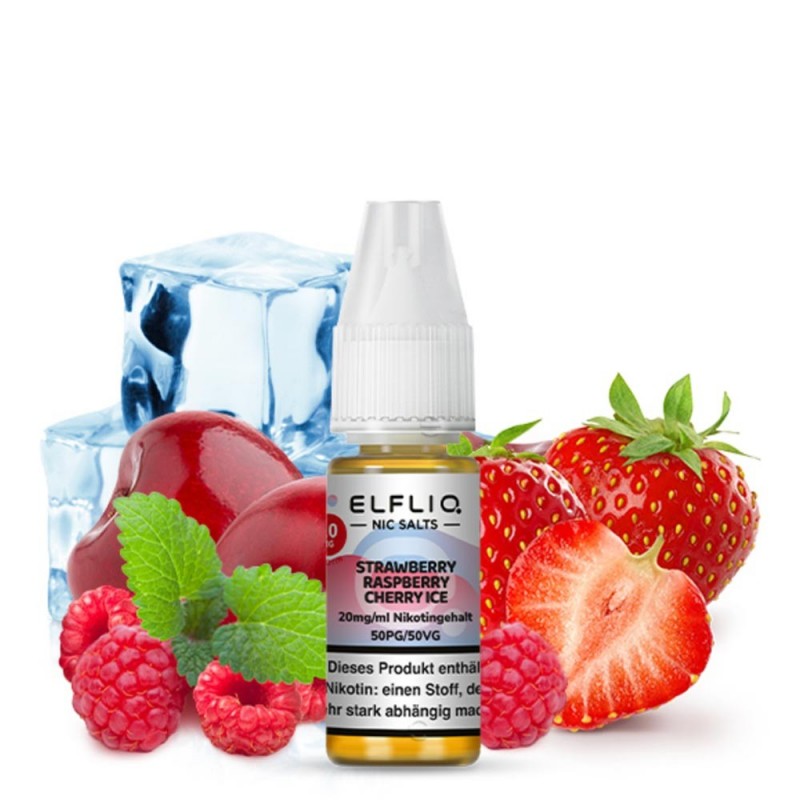 ELFLIQ Liquid - Strawberry Raspberry Cherry Ice Ni...